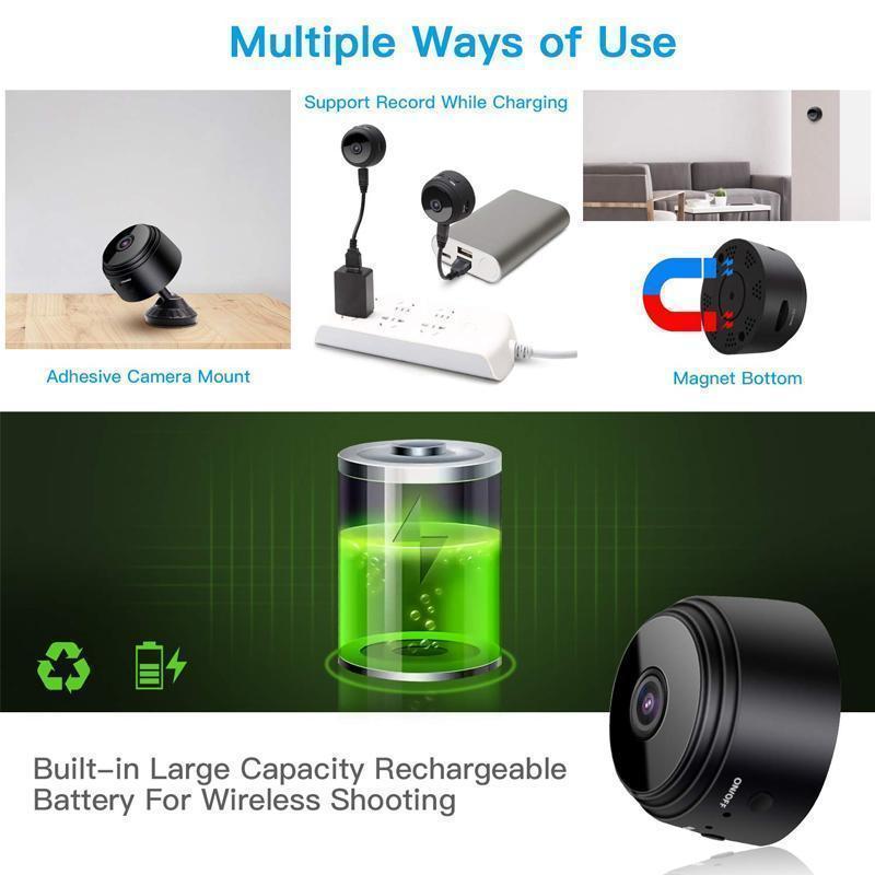 1080p Magnetisk WiFi Mini-Kamera RV Trailer Bakgård Kamera Skanto