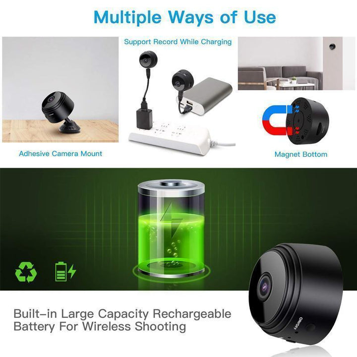 1080p Magnetisk WiFi Mini-Kamera RV Trailer Bakgård Kamera Skanto