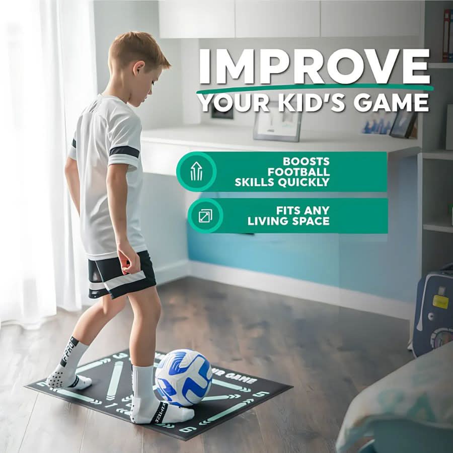 Skanto | glid fotball treningsmatte - perfekt for effektiv trening hjemme