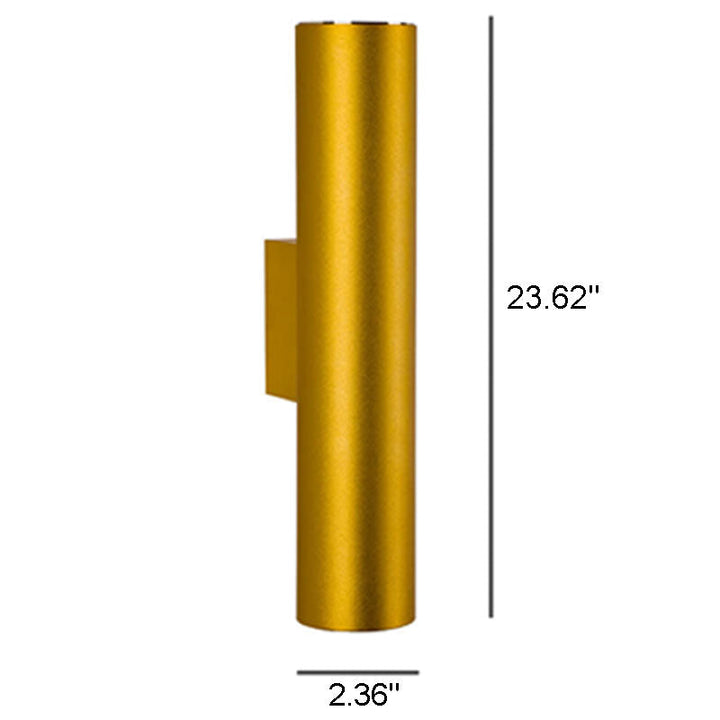 Skanto | Enkel Aluminium Sylinderformet 2-Lykt Vegglampe