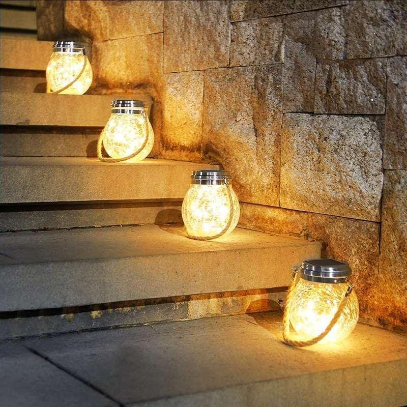 Solar Mason Jar Lampe - Lunara | Skanto