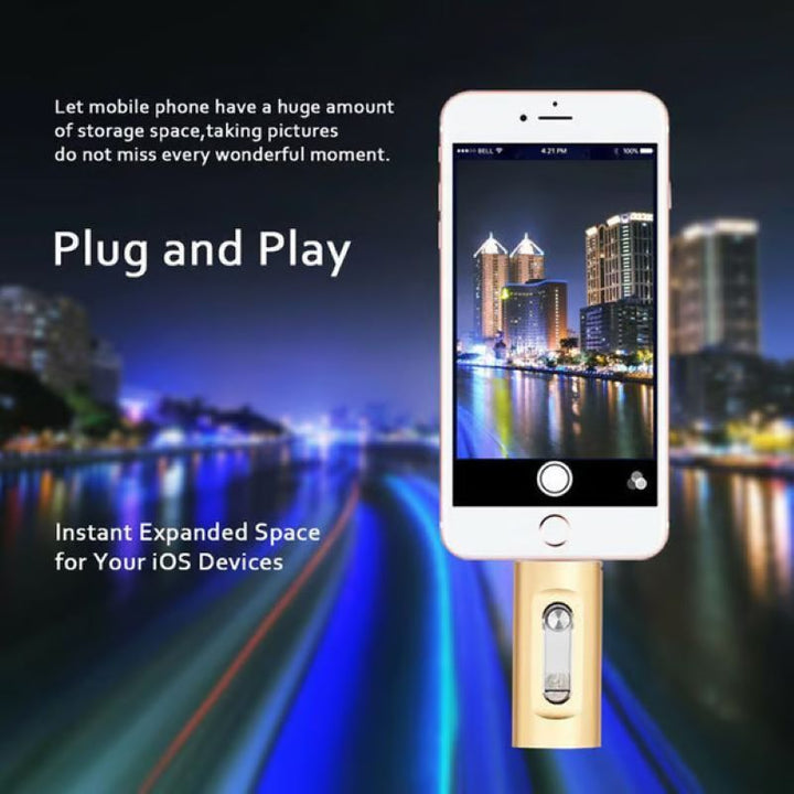 Skanto | 3 i 1 stor kapasitet USB-flash-stasjon for mobiltelefon og datamaskin