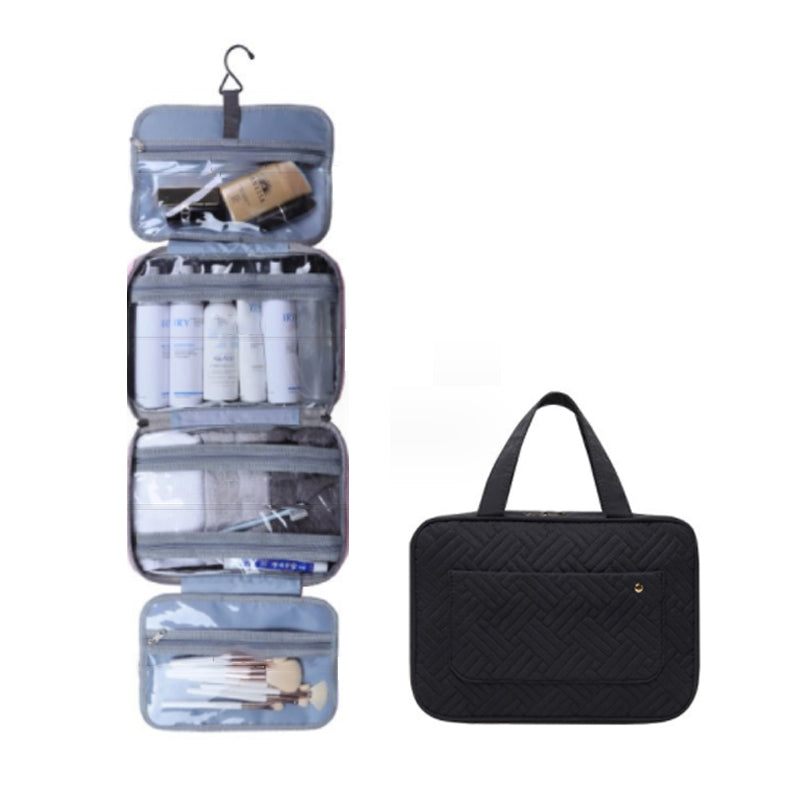 Skanto | Travelique Reiset kosmetikkorganisator | Kompakt & Vannavvisende | Med 4 Rom & 360° Hake | For Kvinner & Menn