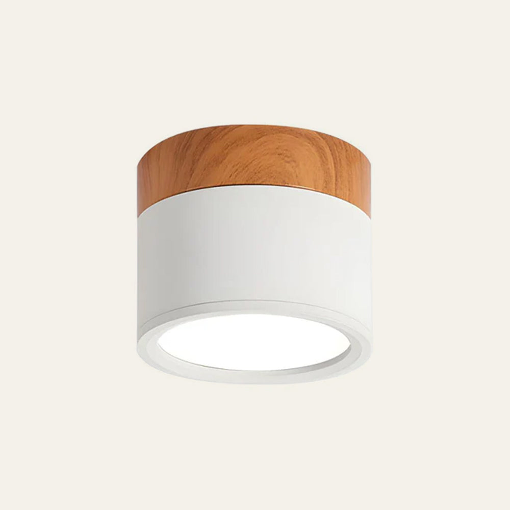 Moderne LED-deckenleuchte, flatenbündig, sylinderformig
