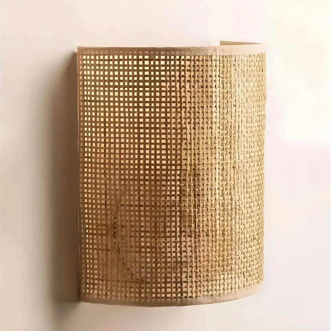 Skanto | Moderne Flettet Rattan Vegglampe