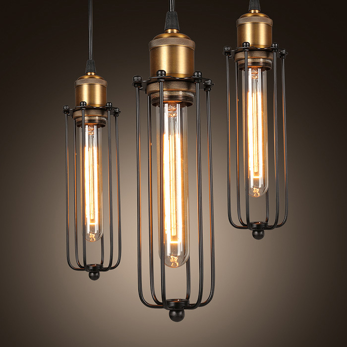 Skanto | Industriell Pendellampe i Retro Design – Vintage Hengelampe med Metallgitter
