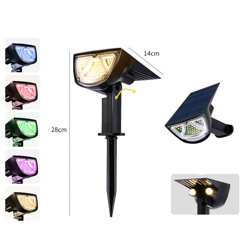 Skanto | Solar LED Spotlight – Utendørsbelysning med solcellepanel for hage og stier
