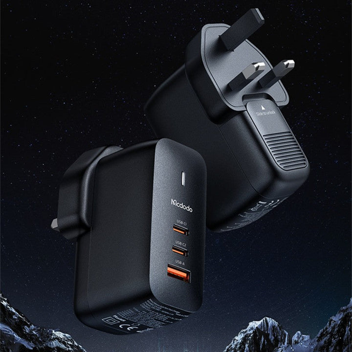 Skanto | 65W Telefonlader med 2 USB-C & 1 USB-A porter, for telefon & laptop