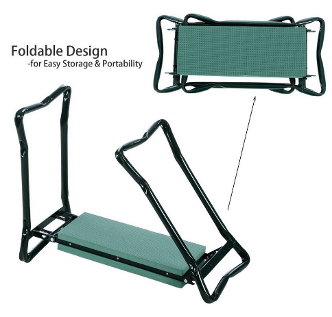 Skanto | Hage Stool med Bag – Sammenleggbar Sete og Arbeidsplass for Hagearbeid