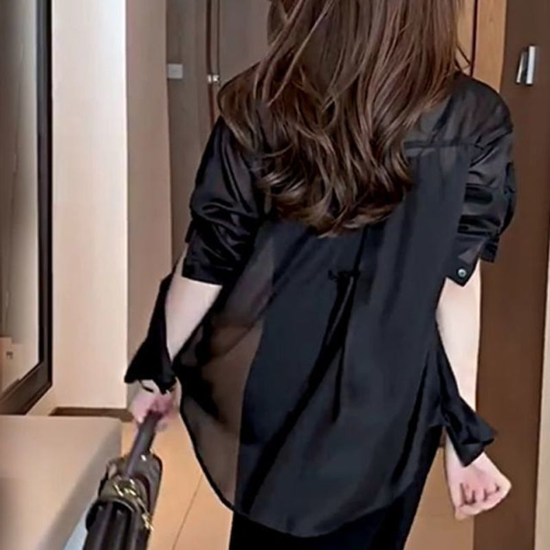 Sommerbluse laget av silke chiffon | Skanto