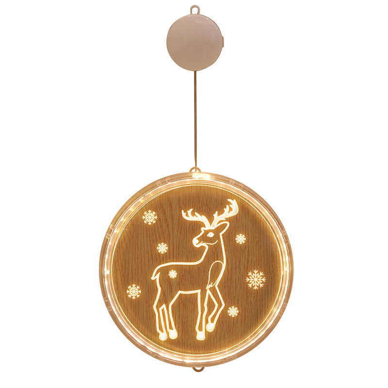 Skanto | Jul LED Akryl Dekorasjon Rund Sugekopplampe