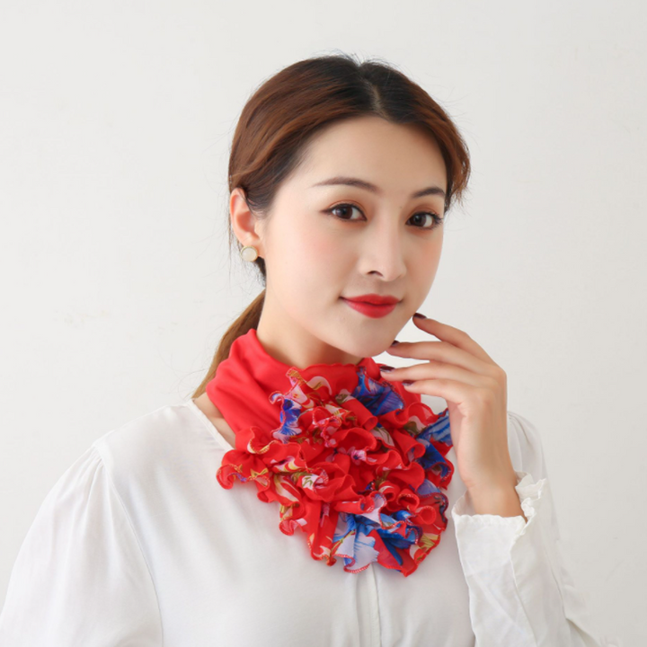 Skanto | Fashion Blonde Skjerf Blomst Krage