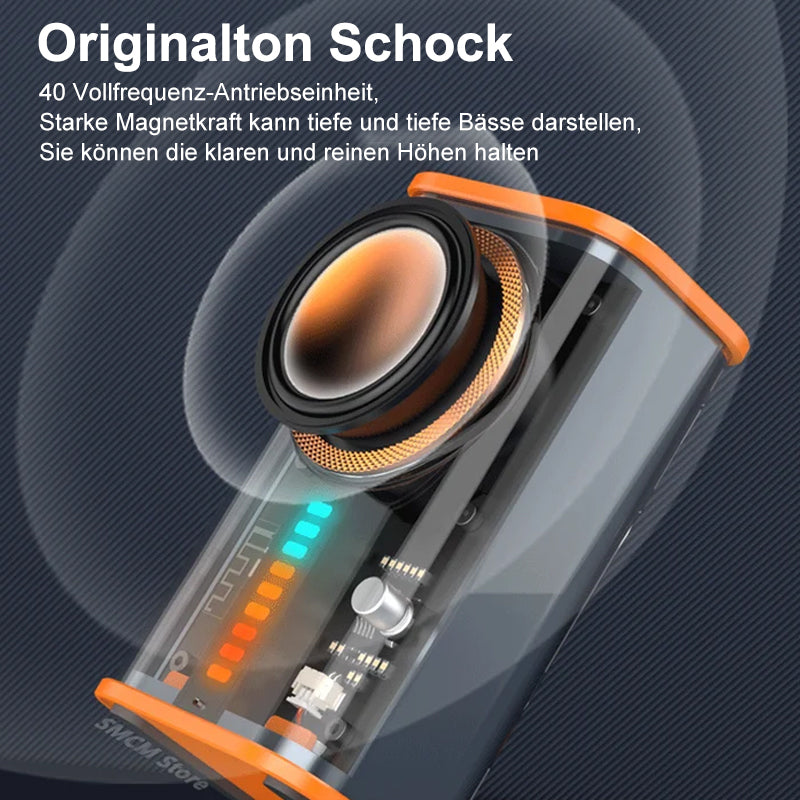 Transparent trådløs Mecha Bluetooth-høyttaler | Skanto