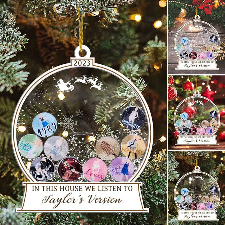 🎅I Dette Huset Lytter Vi Til Taylors Versjon Ornament | Skanto