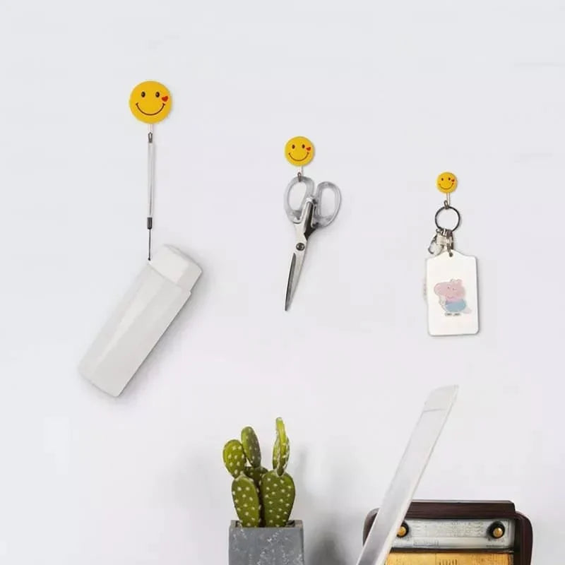 3 PC Emoji Veggkrok Tung Duty Selvklebende Krok Skanto