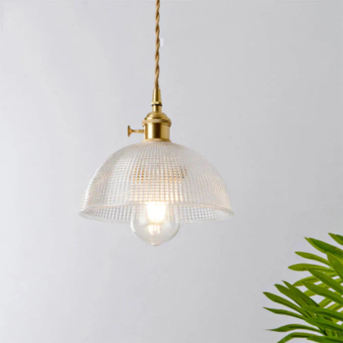 OpulentGlow Pendel – Elegant Glass Henge Lamp Skanto
