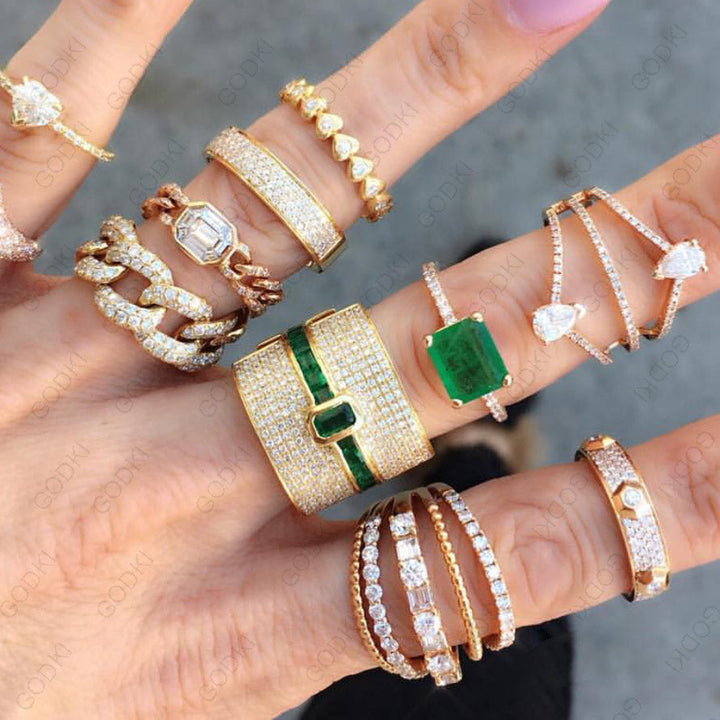 Skanto | Monaco Design Luksuriøs Statement Stabil Ring For Kvinner