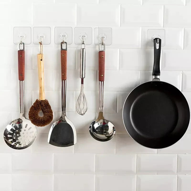 10 PCS Gjennomsiktig Vegghooker Skanto