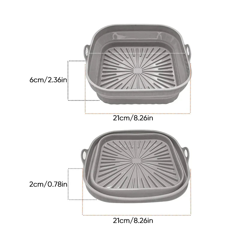Air Fryer Silikon Grillpanne Gjenvendbar Bakeform | Skanto