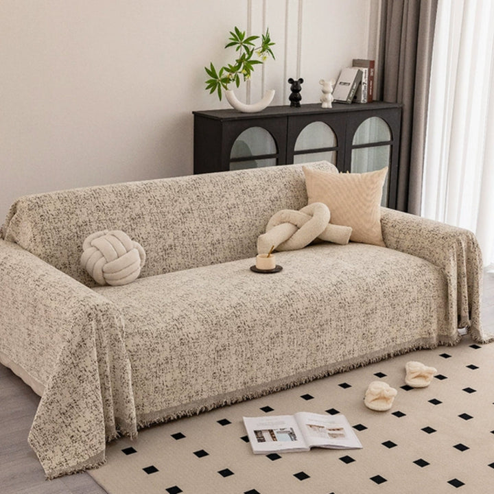 Skanto | Prikket mønster chenille sofaomslag