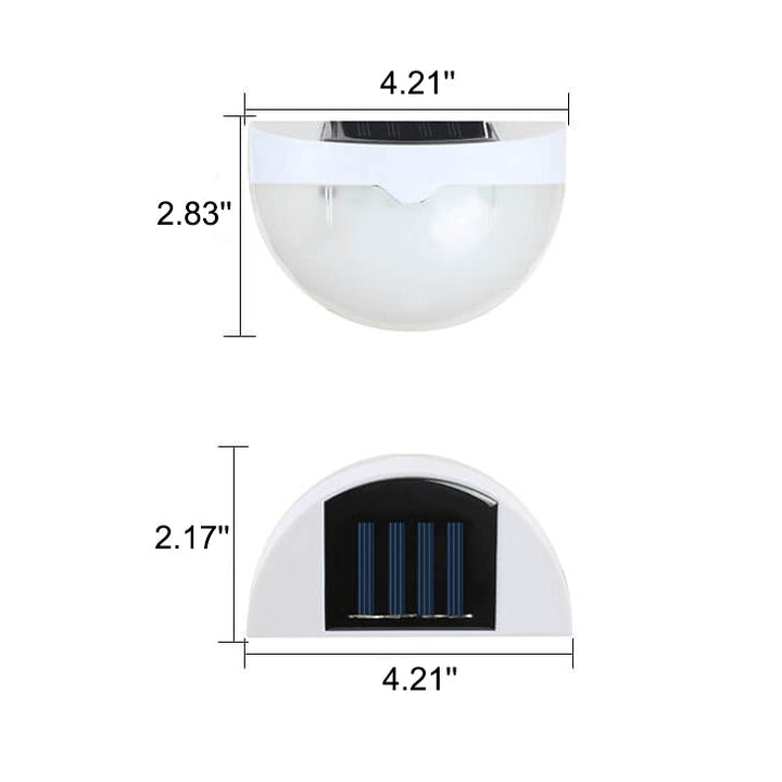 Solar Semi Circle Utendørs Vanntett Lys Skygge Gjerde Vegg Sconce Lampe | Skanto