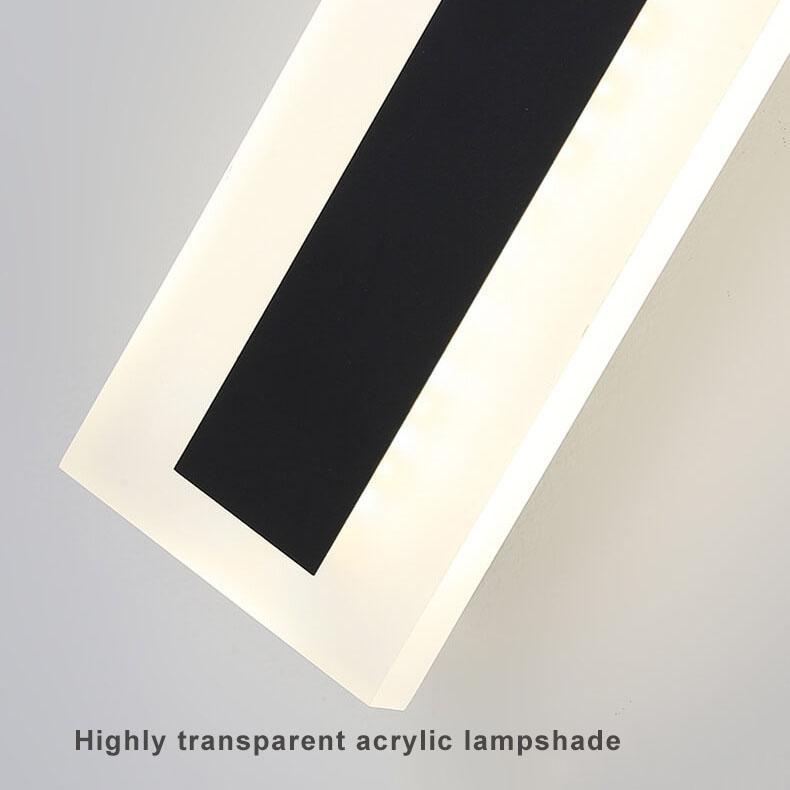 Skanto | Minimalistisk Utvidet Stangformet 1-Lys LED Akryll Utendørs Vanntett Vegglampe