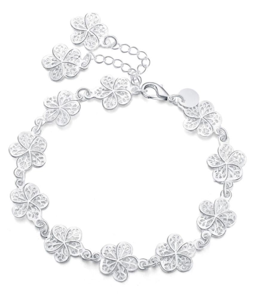 Elegant sølv filigranarmbånd med unike lenker Skanto