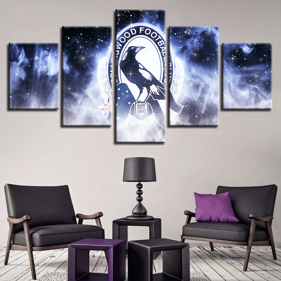 Collingwood Football Club 5 stk - lerret veggkunst maleri | Skanto