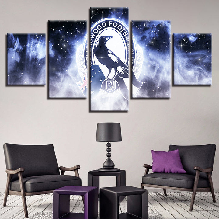 Collingwood Football Club 5 stk - lerret veggkunst maleri | Skanto