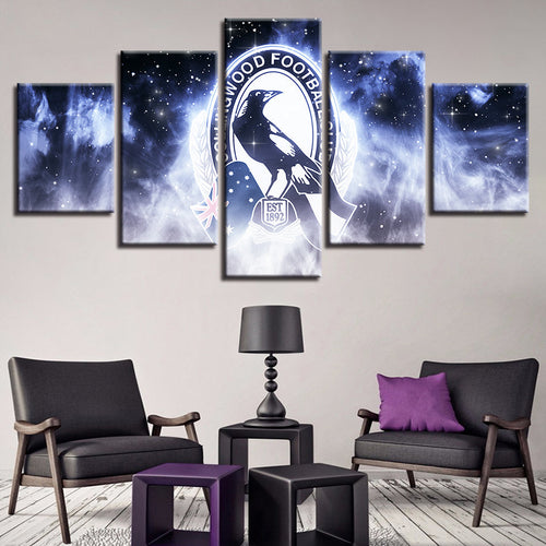 Collingwood Football Club 5 stk - lerret veggkunst maleri | Skanto