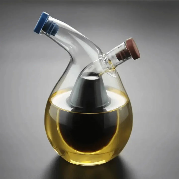 Skanto | Olje- og eddikdispenser – Dobbel glassflaske for stilfull servering og oppbevaring