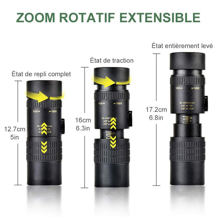 Super Zoom Monokulært Teleskop 4k | Skanto