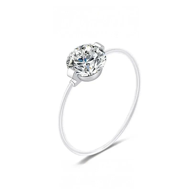 Skanto | S925 1-2 Karat Moissanite Usynlig Bånd Ring