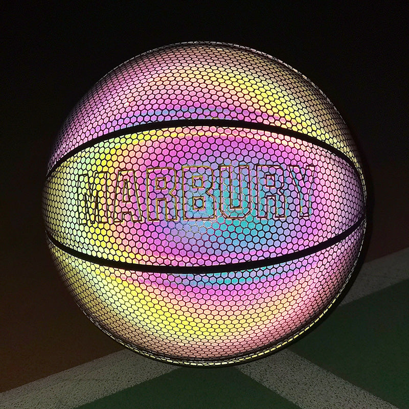 Skanto | Kule Luminøse Basketball, med Standard Størrelse, Mykt Skinn og Moderat Sprett