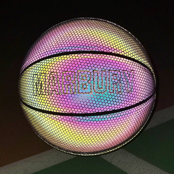 Skanto | Kule Luminøse Basketball, med Standard Størrelse, Mykt Skinn og Moderat Sprett
