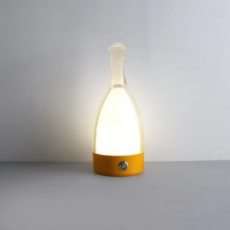 Skanto | Vinflaske Skrivebord Lampe med Bluetooth Høyttaler – Oppladbar Moderne Kveldsbelysning