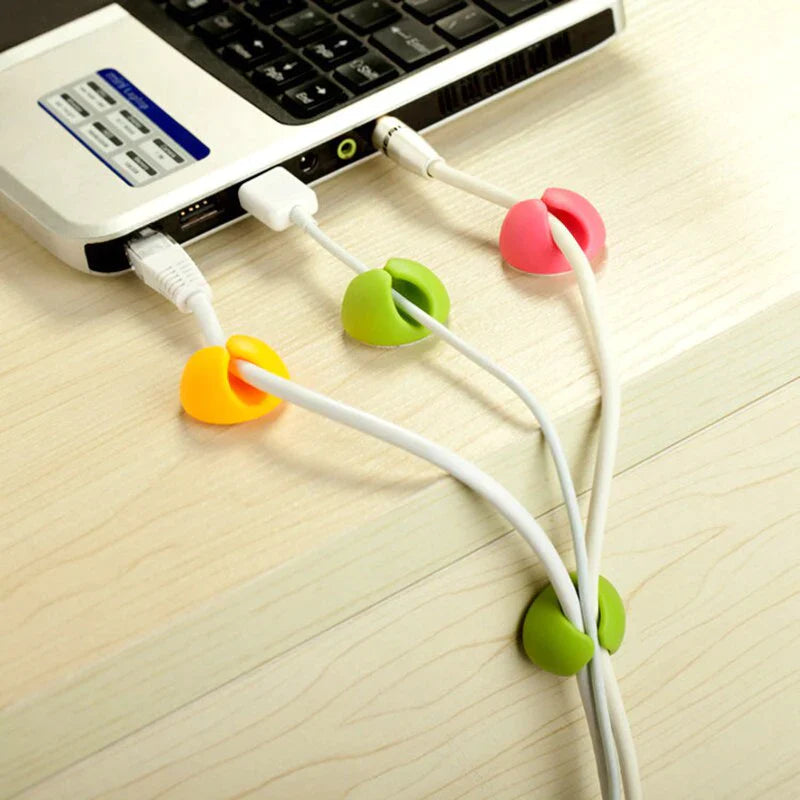 Wire Clips Holder Pakke Med 5 Adhesive Skanto