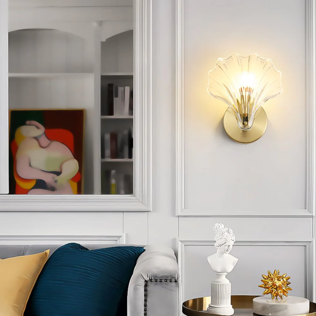Skanto | Glass skall vegglampe