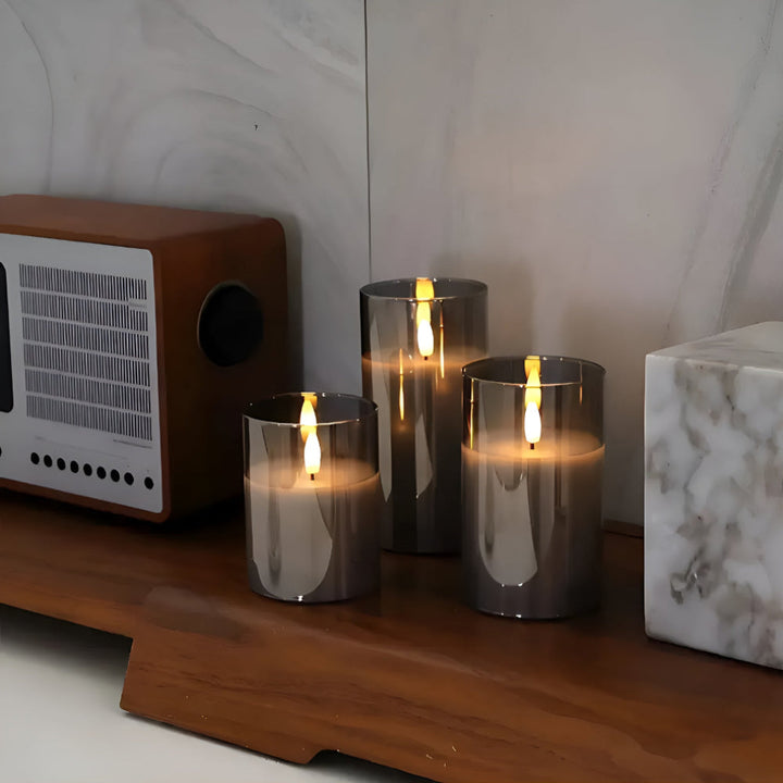 Skanto | Eterisk 3D flammeløs stearinlys | 3stk sett