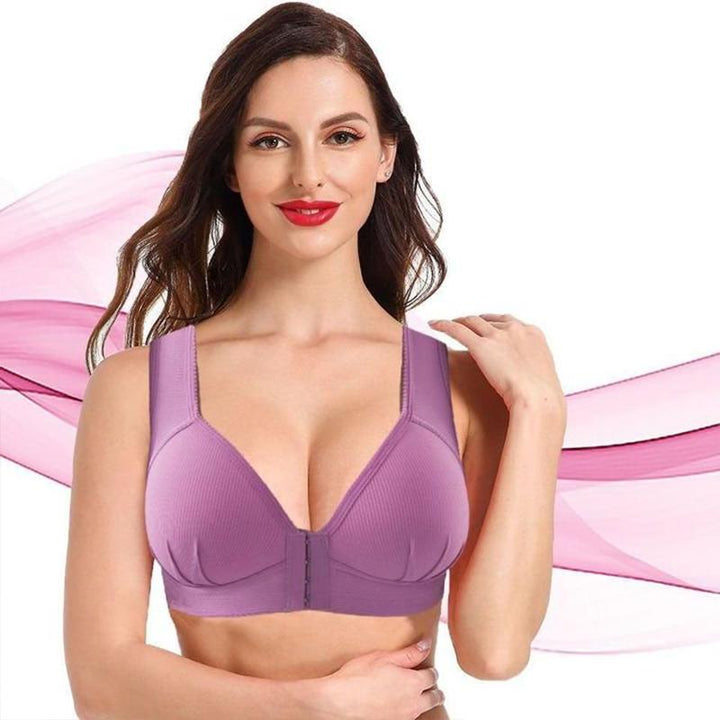 Skanto | Plus Size Front Closure Elastic Push Up Comfort Bra