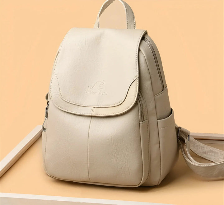 Skanto | Vintage Leather Women's Backpack - Isabella