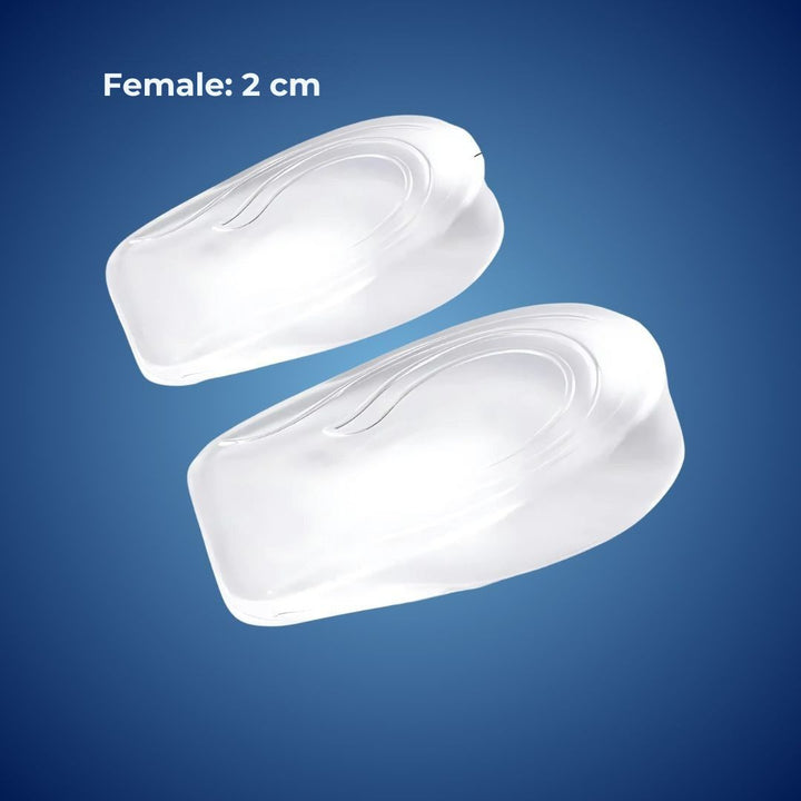 LiftComfort Silikon Gel Hæløkningsinnlegg | Høydeøkning - Smertelindring for Plantar Fasciitis - Støtdemping - Bedre Holdning Skanto