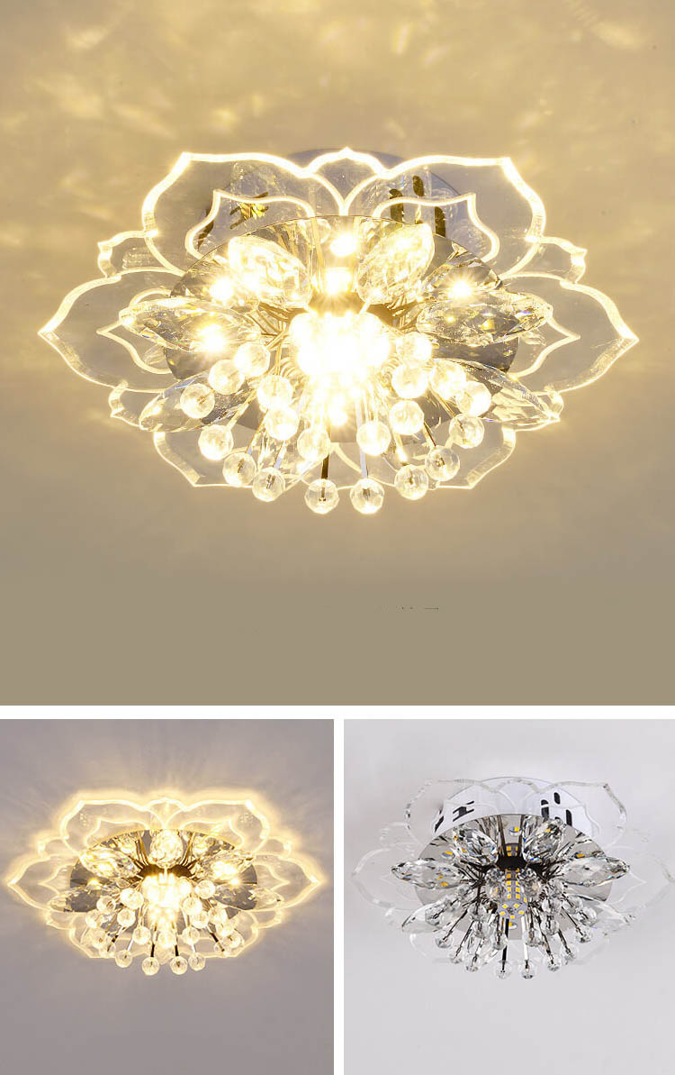Skanto | GlowPetal LED Krystall Taklampe | Blomsterformet | Moderne Design | Energisparende | Dekorativ Belysning