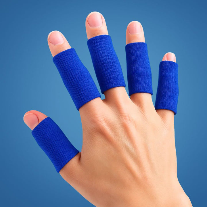 FlexiGuard | Fingerbeskyttelsessleeves – Skadeforebygging – Pustende tettsittende passform - Holder sår og bandasjer på plass – Sport og daglig komfort Skanto