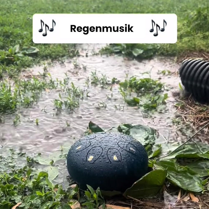 Regn tromme som hageinstrument