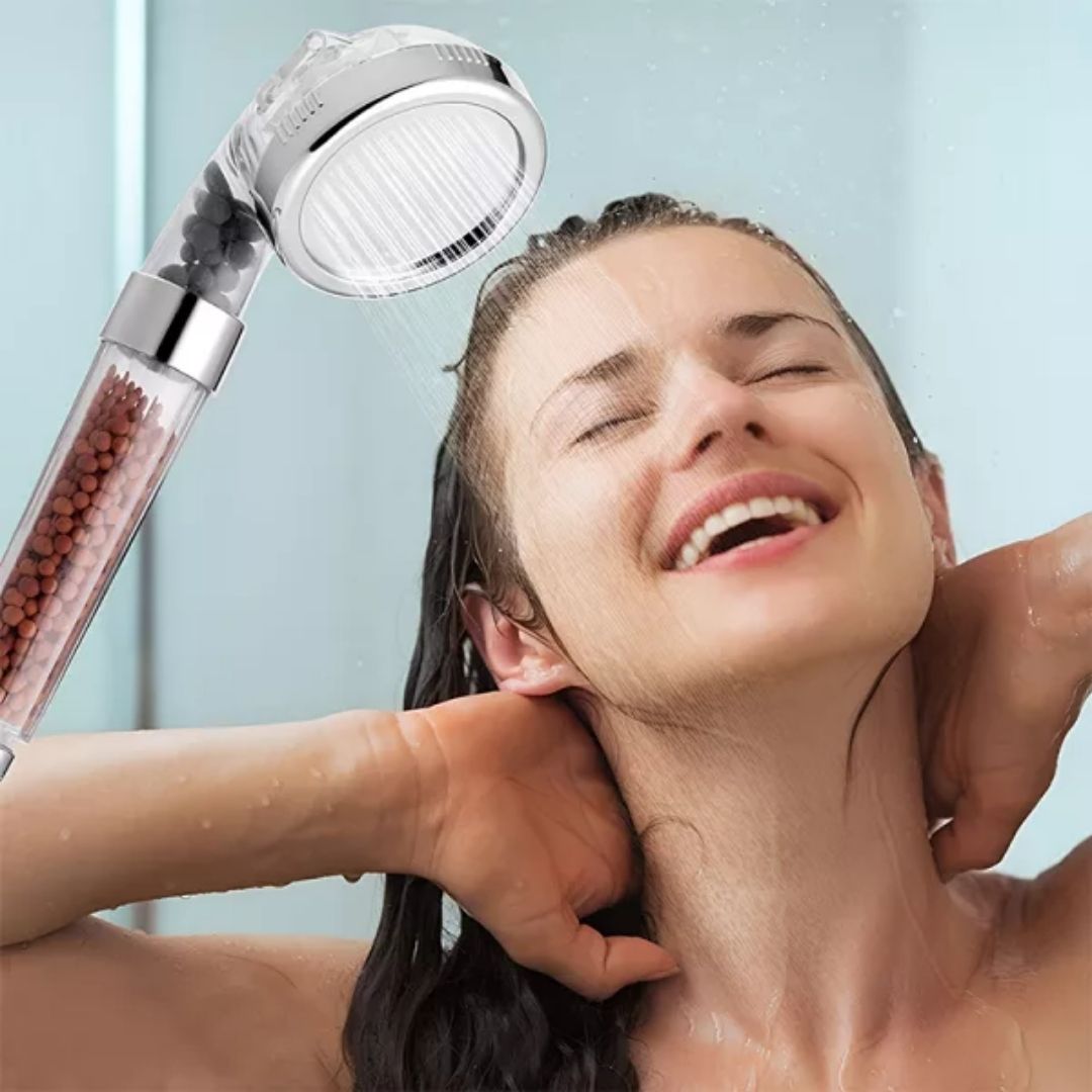 AquaBoost | Høytrykk Håndholdt Dusjhode – Trykkøkende Spray – Lavtrykk Skanto