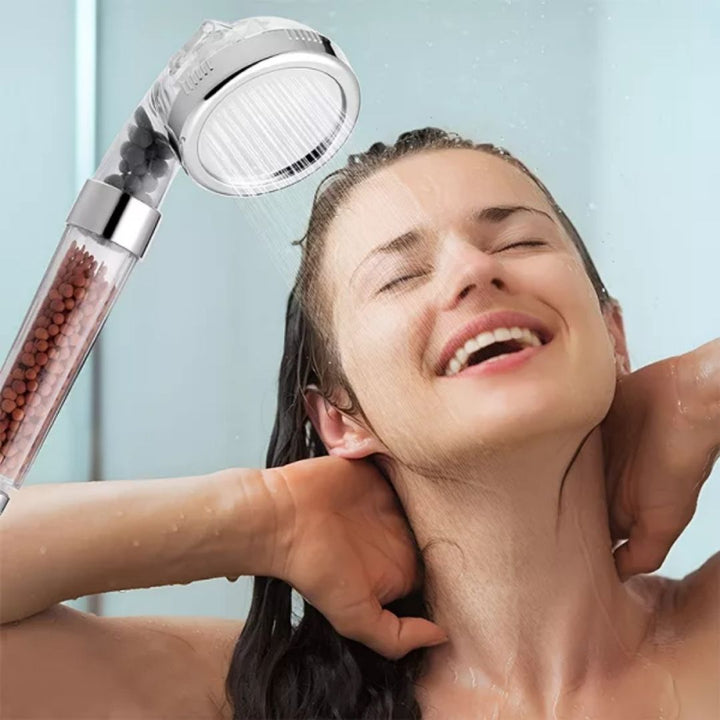 AquaBoost | Høytrykk Håndholdt Dusjhode – Trykkøkende Spray – Lavtrykk Skanto