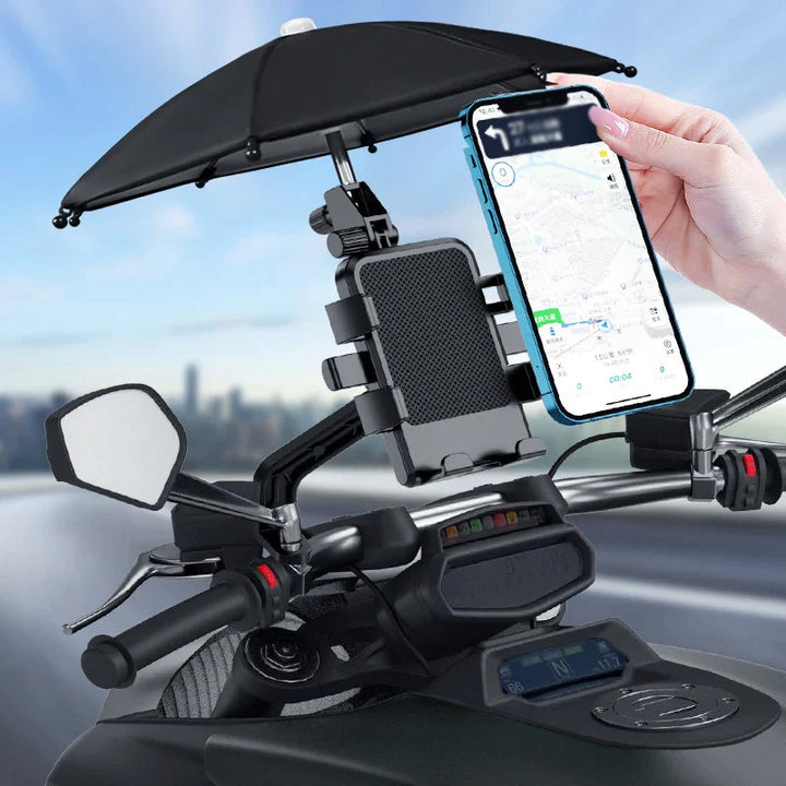 Skanto | Motorsykkel Telefonholder med Paraply