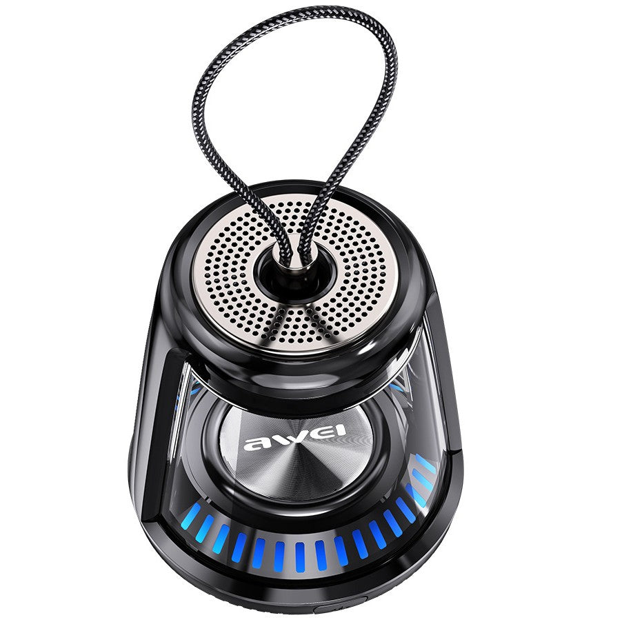 Skanto | Mini Trådløs TWS Høyttaler, med Bluetooth5.0, Stereo Lyd, IPX6 Vanntett & Kjølig Lys, for Bil, Hjem, Kontor & Mer (1-Pack)