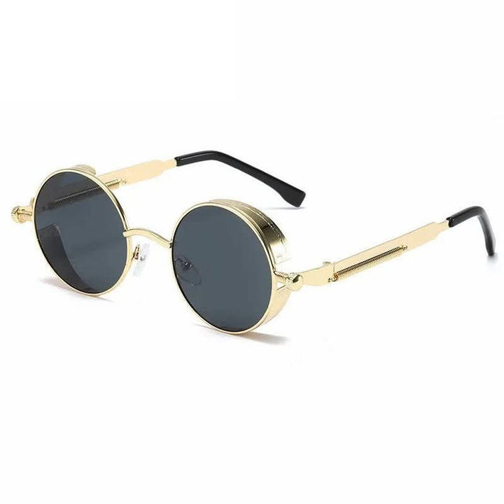 Runde Vintage-Sonnenbrille med UV400-Schutz og Retro-Design